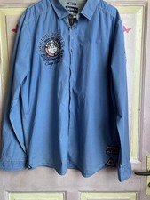 Herren Langarm-Hemd Blau Gr. XXL (s. Maße)