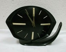 50er Jahre Designer Tischuhr Bakelit Prim Belgien mechanisch mid century 50s 