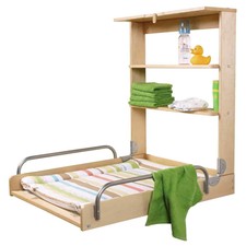 Roba Wandmontage Baby Changing Wandbild klappbar sichere Oberfläche Natur Holz