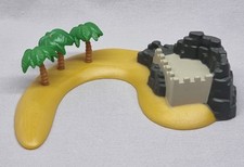 Playmobil Zubehör / Micro 4331 - 1 Piraten-Insel mit Palmen und Festung