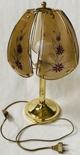 Tisch Lampe Leuchte, Bonalux, Gold, Glas, Gebraucht, leichte Gebrauchsspuren