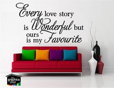 Wand Zitat Kunst Sticker Every Love Story Is Wonderful Love Decal Home Design