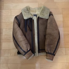 AVIREX authentische Vintage B-3 Lammfell Leder Flugjacke Herren gebraucht aus Japan