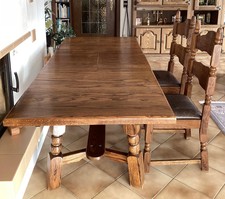 Esszimmertisch mit 5 Stühlen Eiche massiv