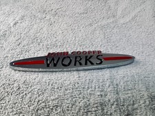 Mini Emblem Aufkleber silber John Cooper Works BMW 3D silber