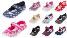 RenBut Mädchen Hauschuhe mit Klettverschlus Gr. 26-36 süße Hausschuhe Lederinnen