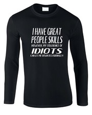 Soziale Kompetenz Lustig Herren T-Shirt Sarkasmus Service Kunden Langarm