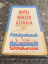 Hotel Werzer Astoria Pörtschach Wörthersee ORIG. Luggage Label Kofferaufkleber