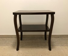 Abstelltisch, Nachttisch, dunkelbraunes Echtholz, vintage Tisch