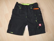 Engelbert Strauss kurze Hose, Shorts Kinder schwarz-neon, Gr. 122/128