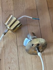 ALTE LAMPEN-FASSUNG AUS MESSING * E27 * FÜR HÄNGELAMPE 