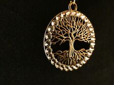 Anhänger 24 Karat Vergoldet Lebensbaum Schmuck MADE WITH SWAROVSKI® ELEMENTS