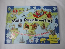 Kinder Puzzle Buch "Mein Puzzle-Atlas" 7 x 40 Teile wie NEU