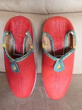 Damen Hausschuhe Schuhe Marokko - Größe 39 - Handarbeit - Leder