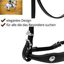 "AMKA Prunkzaum Portugiesische Trense Barockzaum schwarz silber Ornamente"