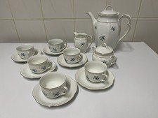 Kaffee Tee Set Kaffeekanne Zuckerdose Milchkännchen 6 Tassen mit Unterteller