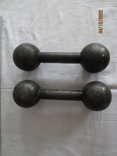 zwei alte HANTELN - Eisenhantel 3 kg - Gusseisen wohl aus den 50´er Jahren