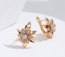 Ohrstecker 2 Stk Gold pl  Kreolen Ohrringe Rotgold 585 Creolen Ohrschmuck 115