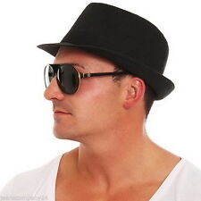 Trilby Fedora Panama Bogarthut Schwarz Gangster Clubwear Hip Hop Club Hut