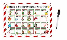 personalisierte weihnachts countdown magnetische metall karten abwaschbarer + whiteboard stift