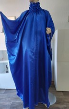 Kleid Satin Sissy Maid Boy Dessous Vintage Stil Königsblau Negligee  XXL-XXXXL
