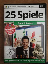 PC CD ROM  25 Spiele für Windows XP & Vista,  Brett und Karten