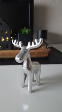 Rentier Hirsch Deko++Weihnachten++Aufsteller stehend silberfarben