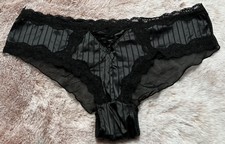 ღ Schöner Slip Brazilian weiß schwarz Anthrazit Satinoptik Spitze Gr. L NEU ღ