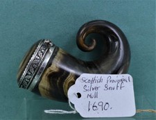 Antike schottische Silber montiert Snuff mull Provincial Makers Mark? P Aberdeen?