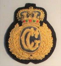 UK Küstenwache Officers Cap Badge Gold Draht
