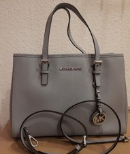 michael kors tasche Perl Grau Saffianleder Tote Large Top Zustand Original