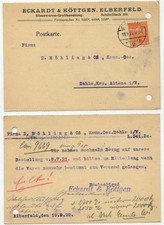 42478 - Postkarte - Eckardt & Köttgen Eisenwaren - Elberfeld 19.9.1922