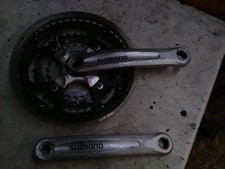 Shimano FC M 440 Kurbelset Alu silber vierkant 48/38/28 t MTB Trekking Fahrräder