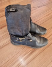 TAMARIS Stiefel Gr. 39 schwarz  grau echt Leder Duo tex