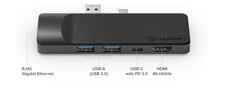Alogic Anschluss Hub 5 Ports-Schwarz (Surface Pro 7)