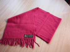 Woll  Schal mit Fransen dunkelrot reine Schurwolle  ca.  135cm lang 