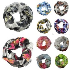 Loop-Schal Seide Seidentuch Halstuch Tuch Schlauchschal Damen Rundschal  Leo 