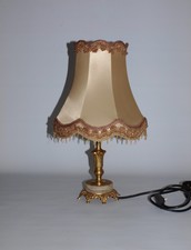 Hübsche antike TISCHLAMPE Messing-Marmor Sockel - Lampe ALT Tischleuchte