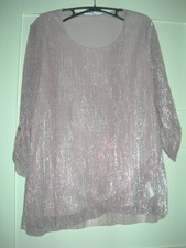 Damen Bluse/Shirt - CANDA - altrosa, glänzend - Gr. 36 (38) - getragen