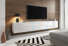 Wohnwand Weiß Schrankwände Möbel TV-Schrank TV-Möbel Hängeschrank Wohnwand Wand 