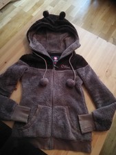 Aiki Damen Bärchen Ohren Fleece Jacke Cosplay Braun Gr.36 S