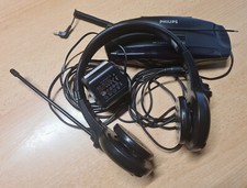 Set Kabellose Kopfhöhrer Cordless stereo headphone SBC HC035 Philips Retro TOP 