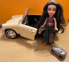2004 LIL BRATZ CONVERTIBLE COOL WEISS AUTO & NAZALIA PUPPE SPIELSET FAHRZEUG