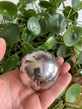 Edelstahlkugel 2x Schwimmkugel, Dekoration, Rosenkugel, Durchmesser Ø 6cm Silber