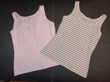 2er Set Tops, Shirts rosa/grau gestreift Gr. 42 *NEU*