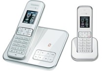 T-SINUS A405 DUO Weiss Schnurlos Telefon mit 2 Mobilteilen Anrufbeantworter