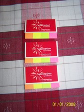 Haftnotizen bunt Leuchtfarben - 3 Blöcke - Werbeträger Sparkasse