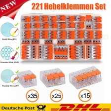 75tlg für  Klemmen WegeKlemme mit Hebel 221-412/221-413/221-415 Hebelklemmen