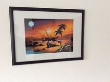 Bild mit Schiff, Schiffsmotiv, Lack / Acryl, kein Druck! Kunst, Meer