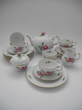 Fürstenberg Teeservice Rote Rose Kanne Tassen Untertassen Teller Milch Zucker